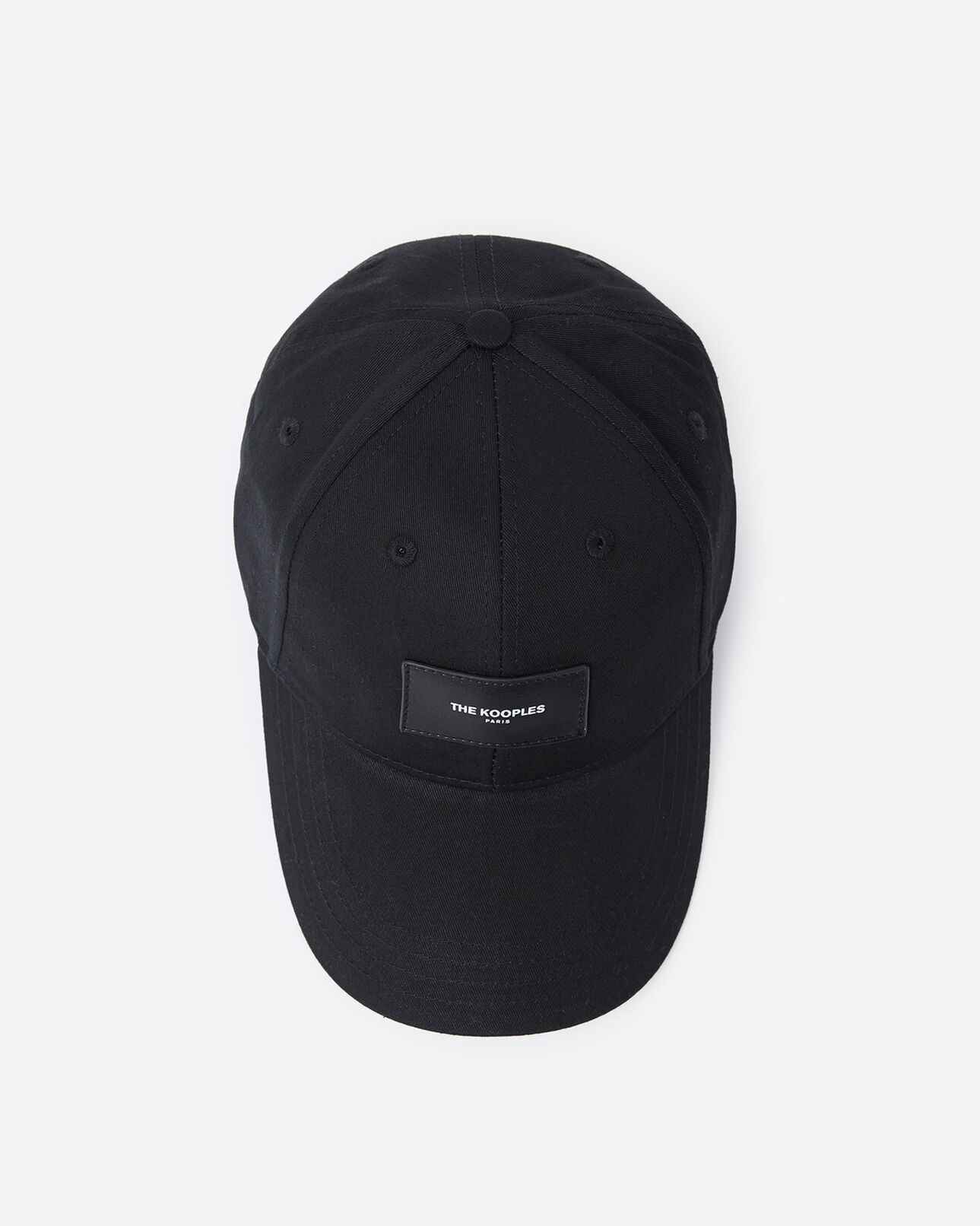 The Kooples HOMME BLACK casquette noire à patch avec logo