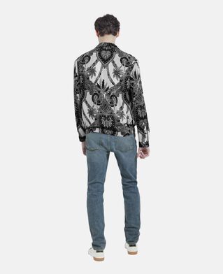 The Kooples HOMME BLACK WHITE chemise col requin noire