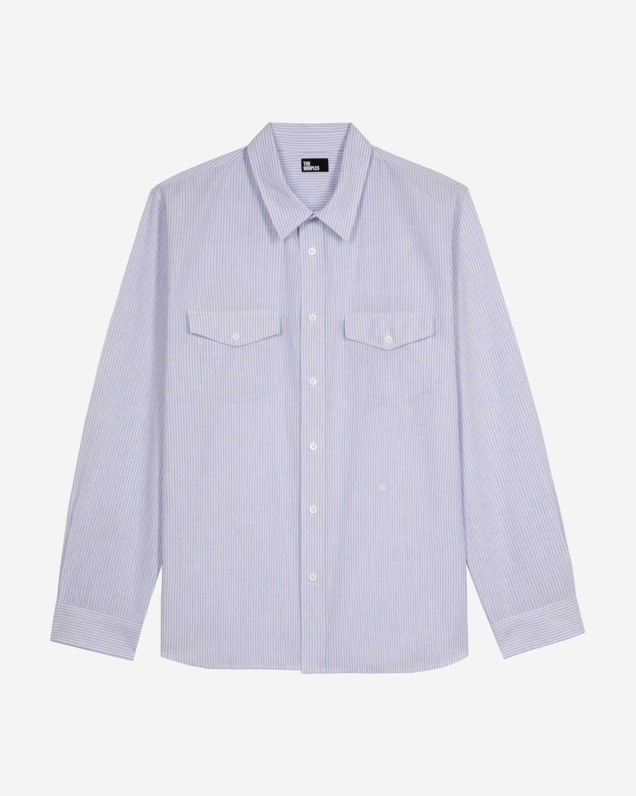 The Kooples MEN BLUE WHITE blue striped shirt