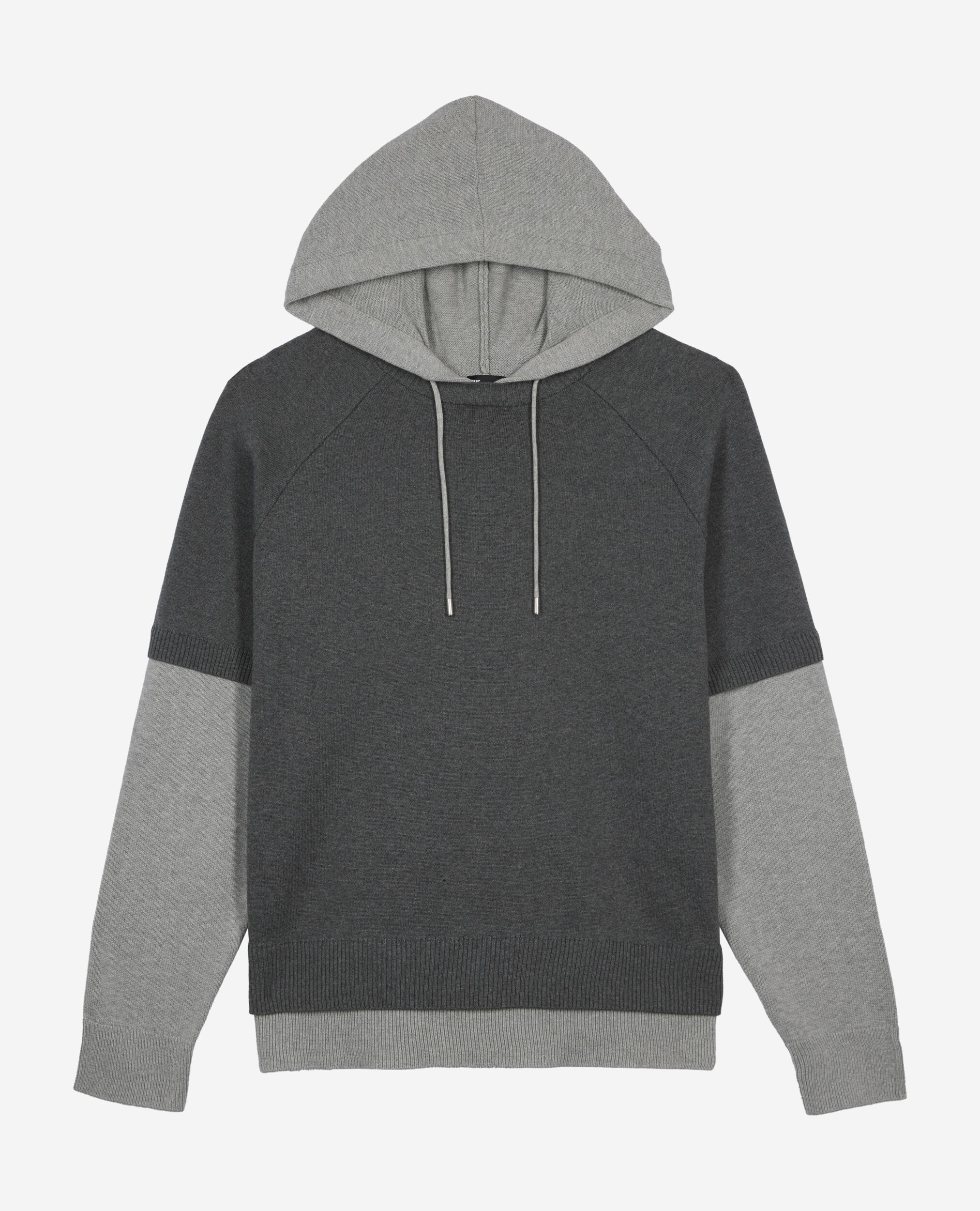 Pull en coton gris, MIDDLE GREY / ANTHRACITE, hi-res image number null