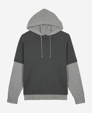 The Kooples HOMME MIDDLE GREY / ANTHRACITE pull en coton gris
