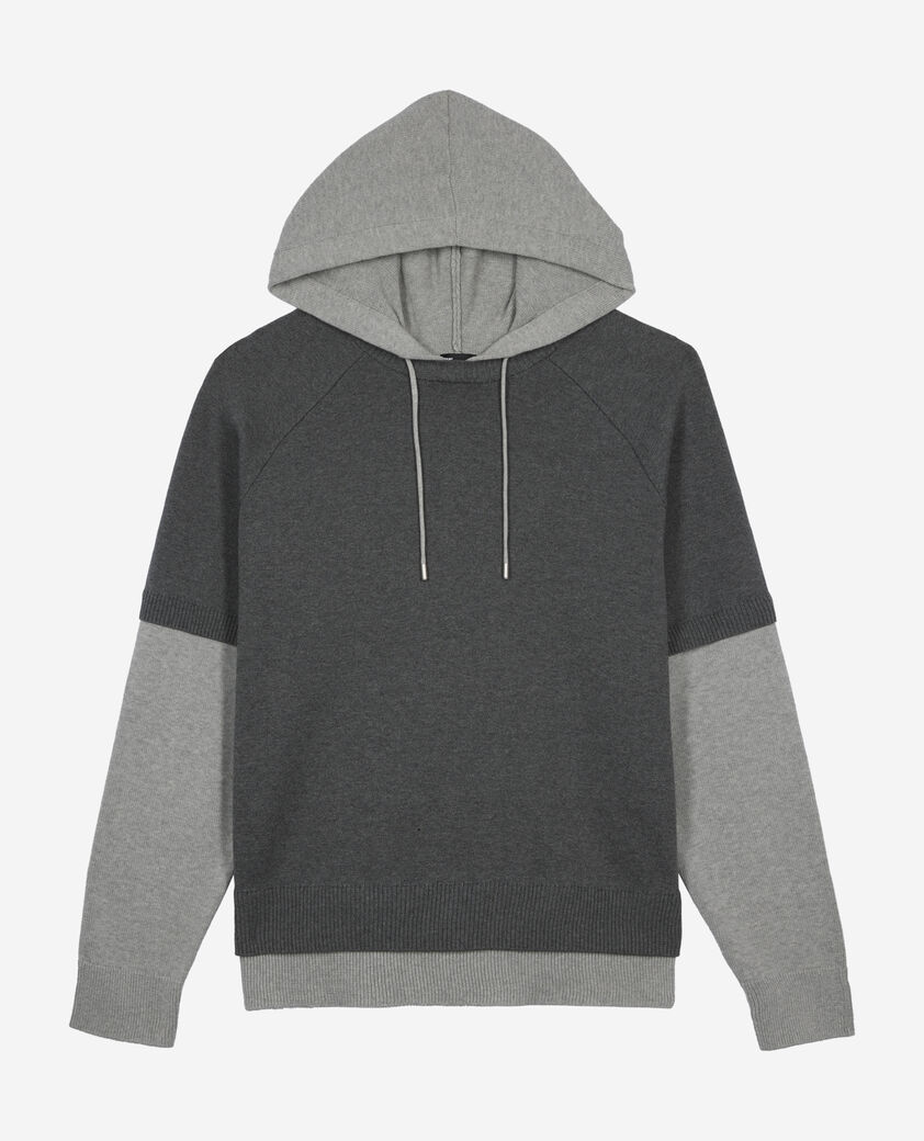 The Kooples H MIDDLE GREY / ANTHRACITE grey cotton sweater