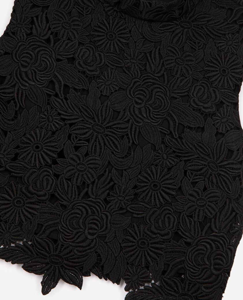 The Kooples F BLACK black lace crop top