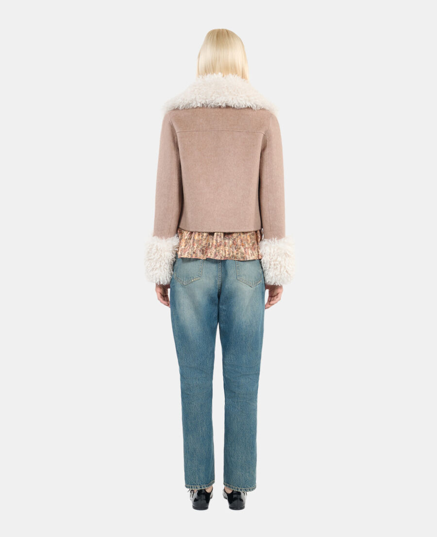 The Kooples WOMEN BEIGE LINEN beige jacket