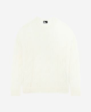 The Kooples F ECRU twisted sweater in ecru wool blend