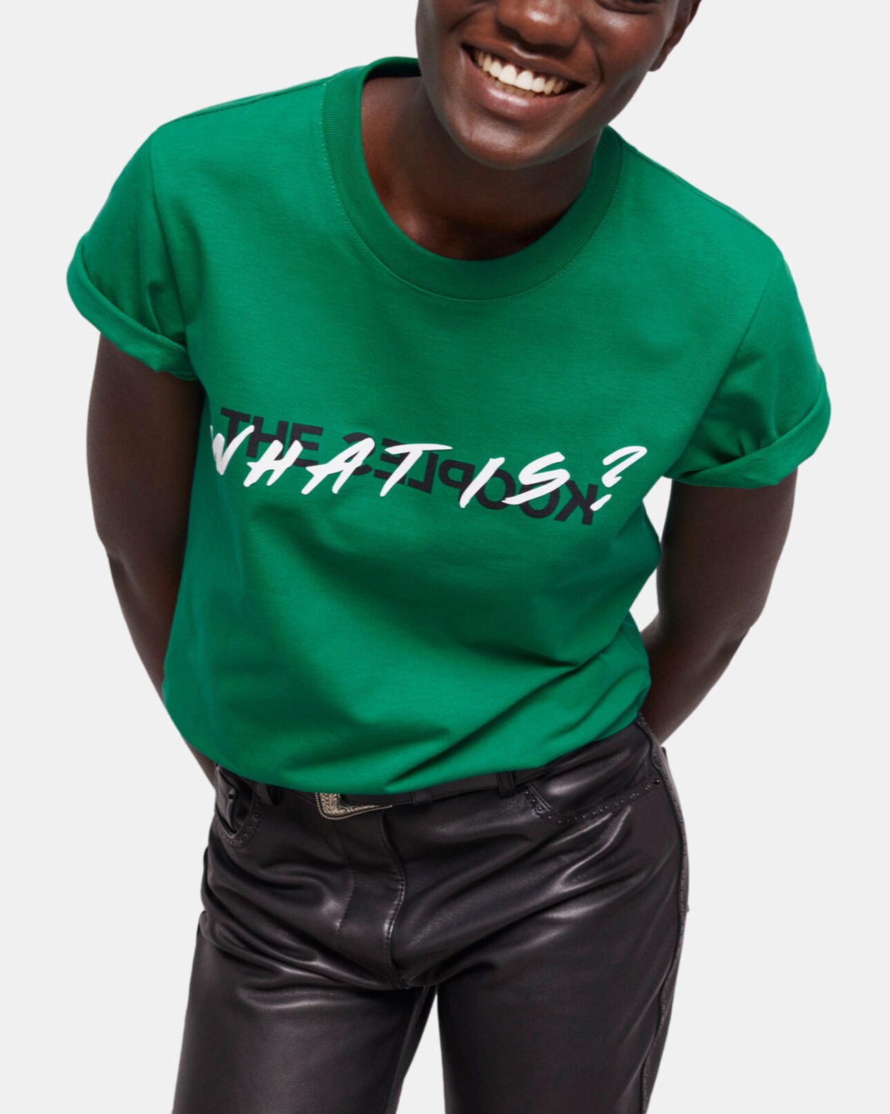 The Kooples FEMME GREEN t-shirt femme what is vert