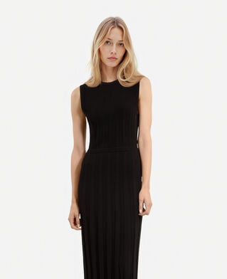 The Kooples WOMEN BLACK black mesh maxi dress