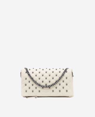 The Kooples FEMME CREAM pochette héritage small en cuir écrue