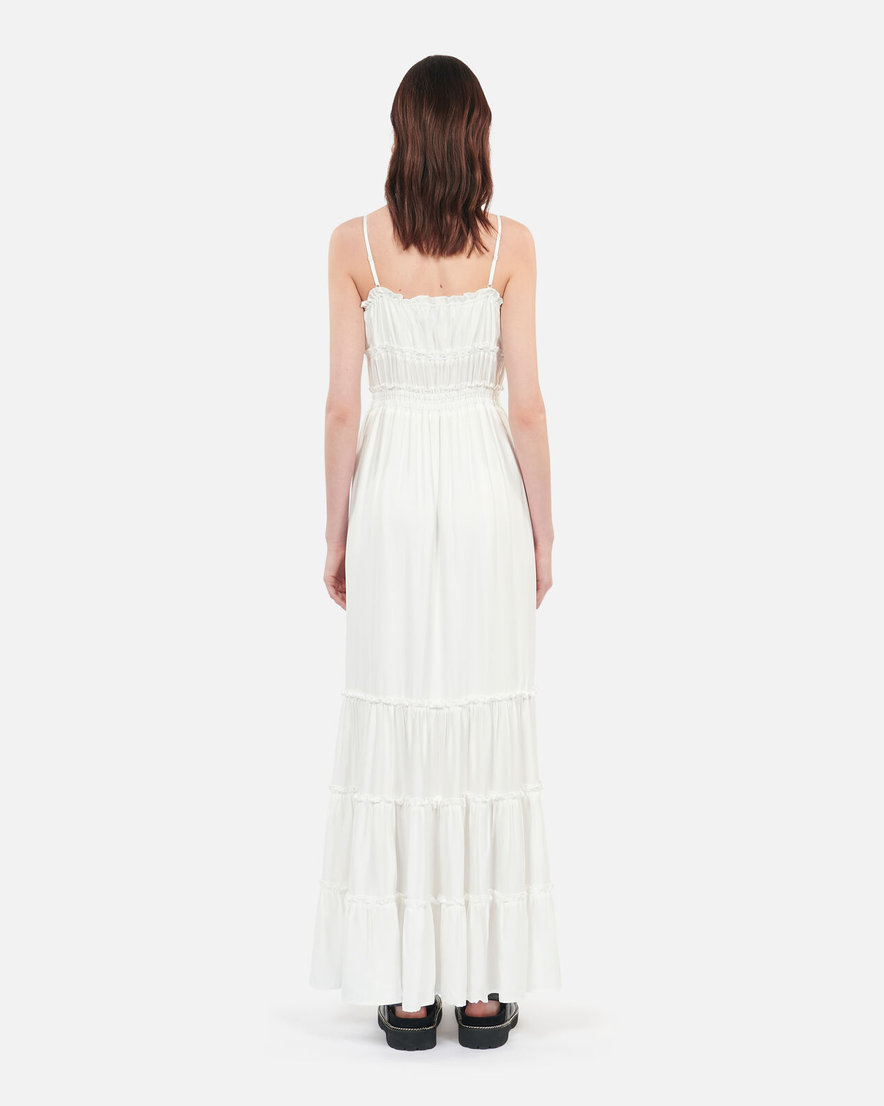 The Kooples WOMEN WHITE long white dress with bows