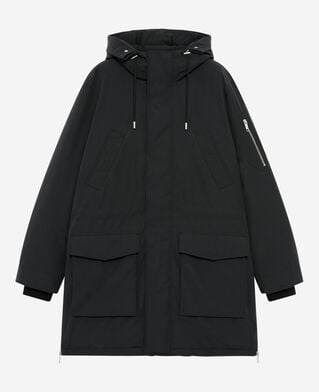 The Kooples MEN STONE grey water-repellent parka