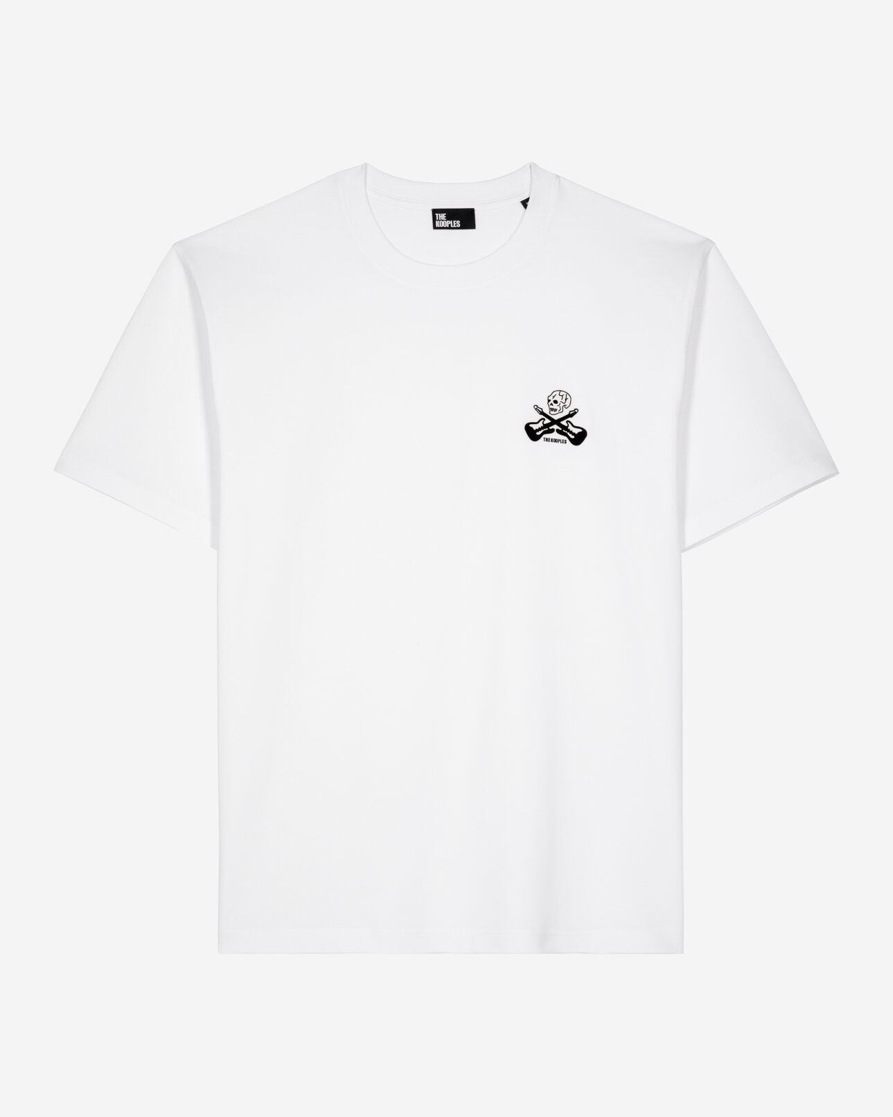 The Kooples H WHITE t-shirt with white flocking