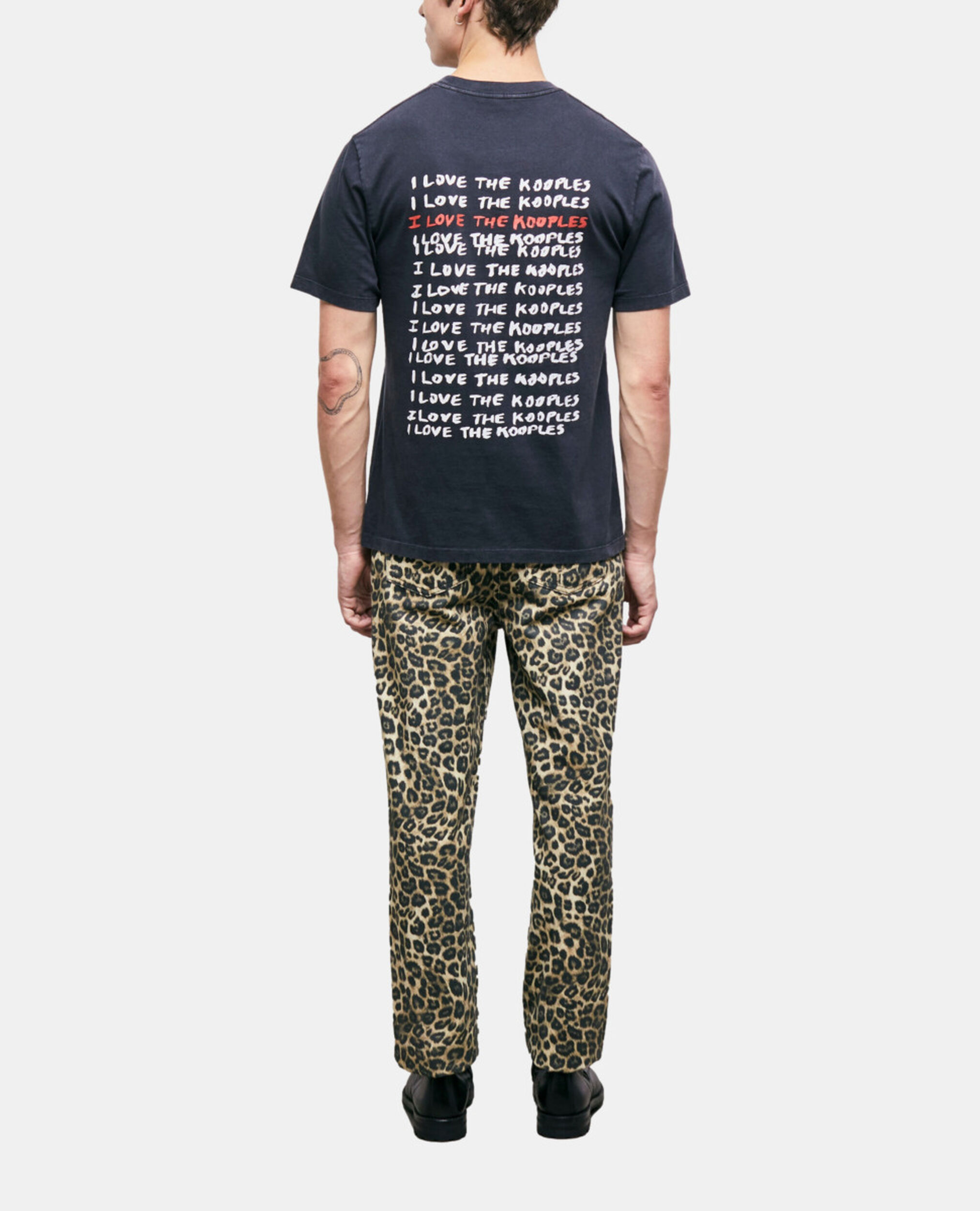 Black Love Kooples T-shirt, BLACK WASHED, hi-res image number null