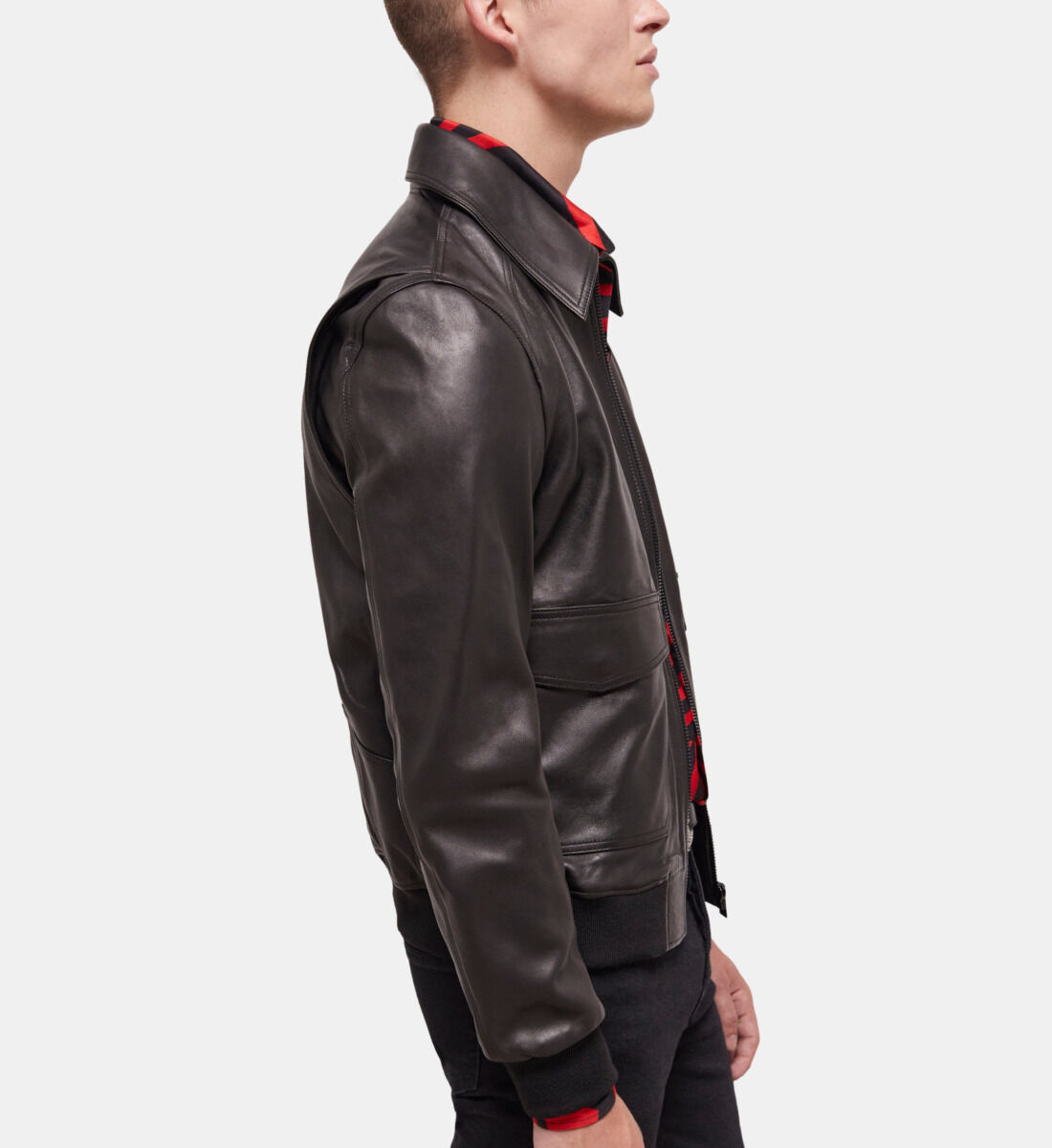 Kooples men's leather jacket hotsell