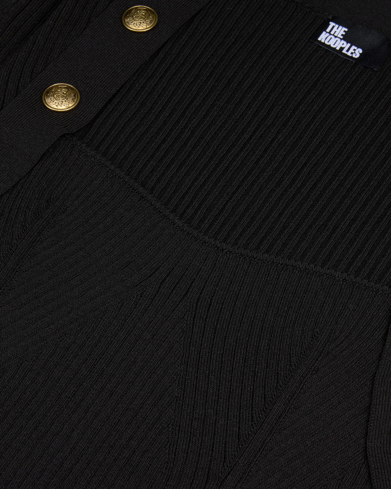 The Kooples WOMEN BLACK black ribbed knit sweater