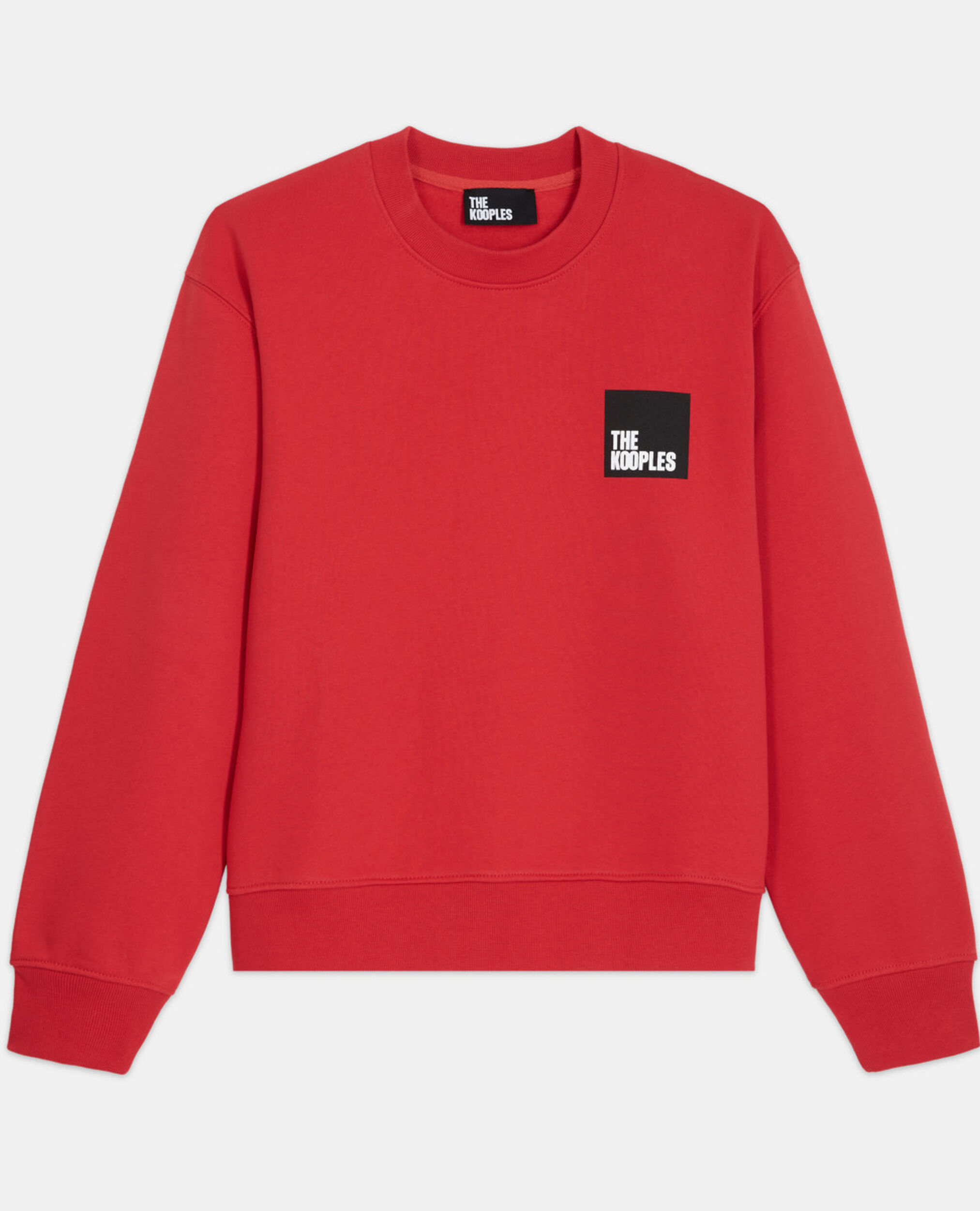 Red cotton sweatshirt, TANGO RED, hi-res image number null