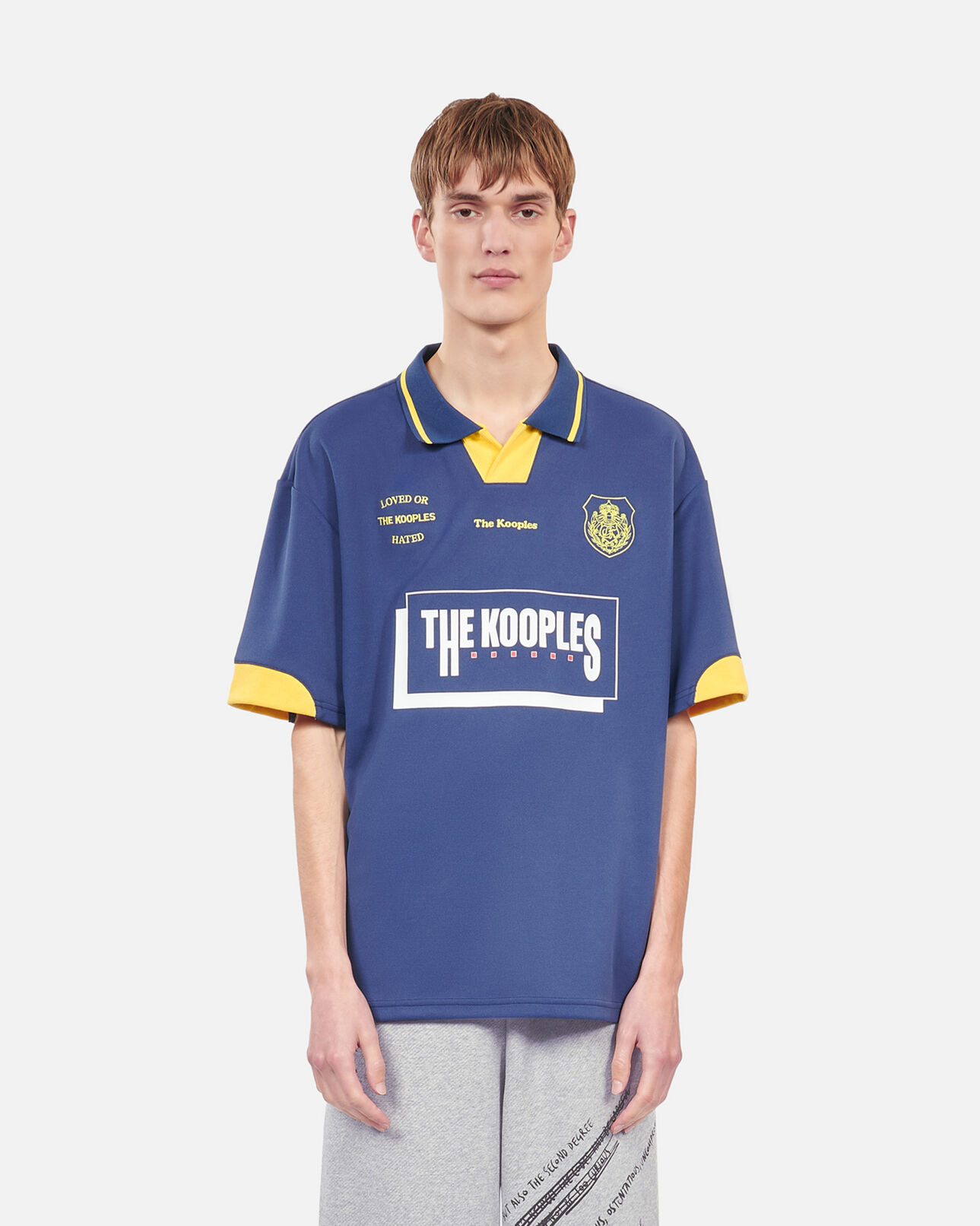 The Kooples MEN BLUE BRUT tk team blue polo t-shirt