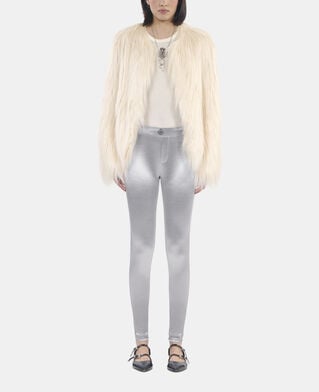 The Kooples F SILVER silver satin leggings