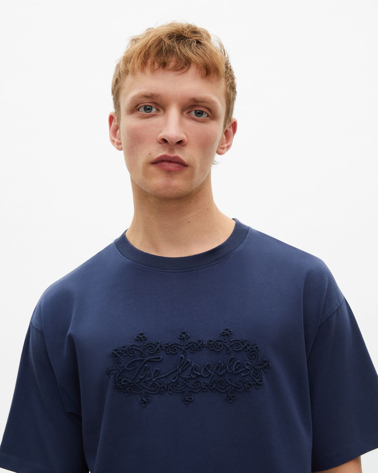 The Kooples MEN DARK NAVY navy logo t-shirt