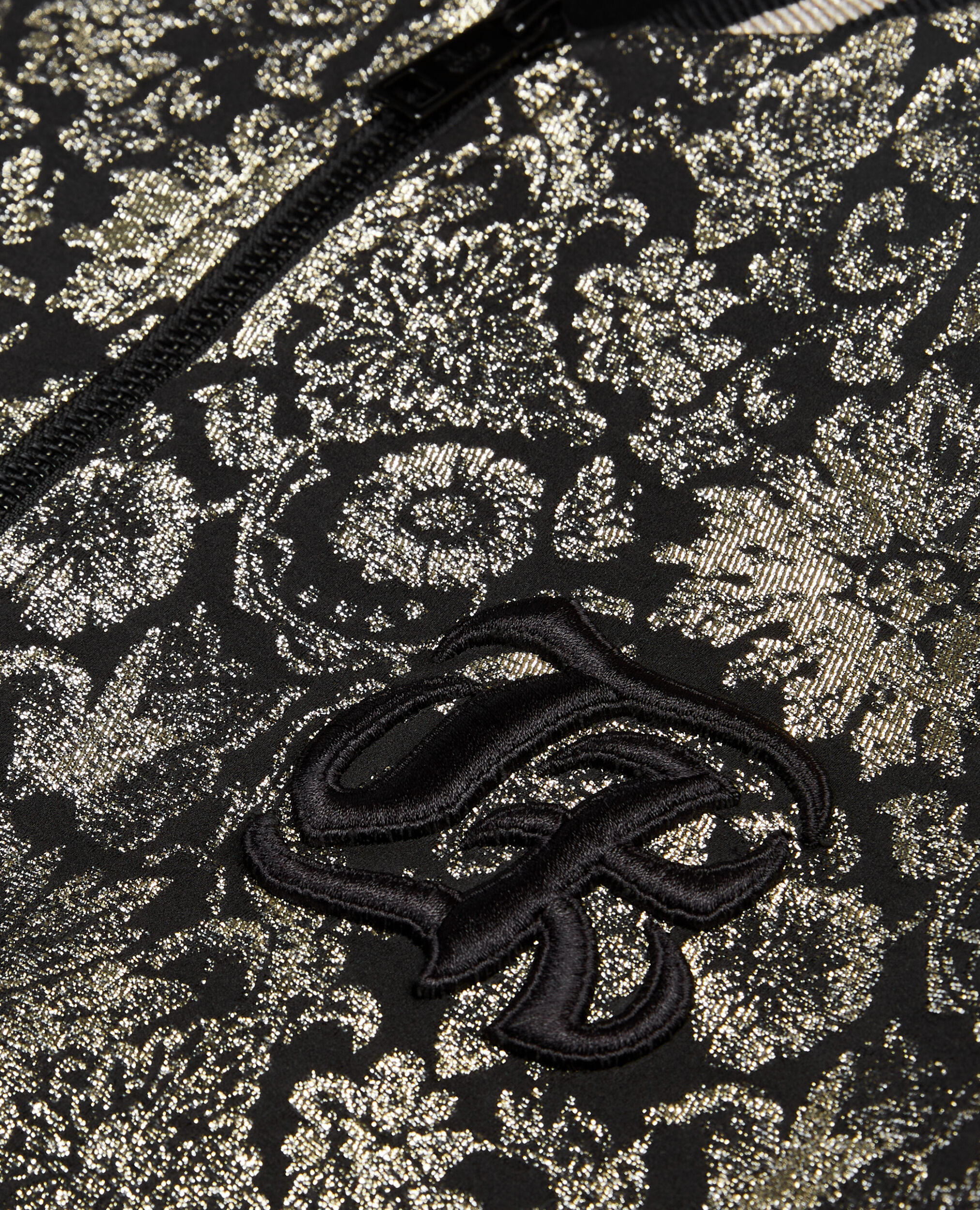 Blouson noir jacquard métallisé, BLACK GREY, hi-res image number null