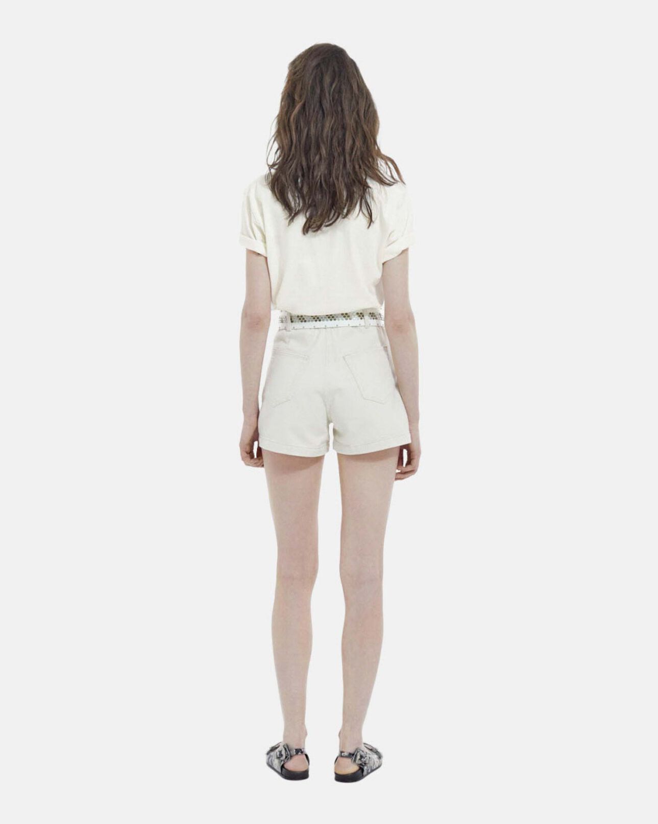 The Kooples FEMME ECRU t-shirt écru coton imprimé aigle