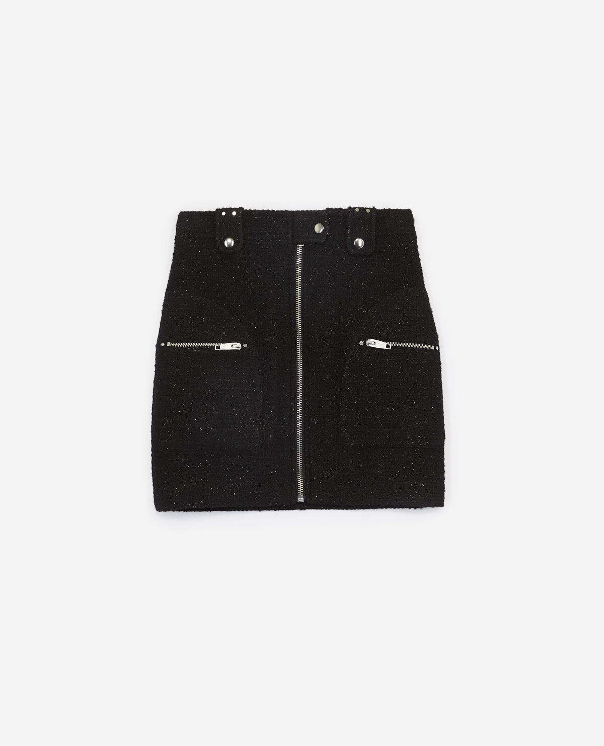 Black skirt outlet with zip pockets