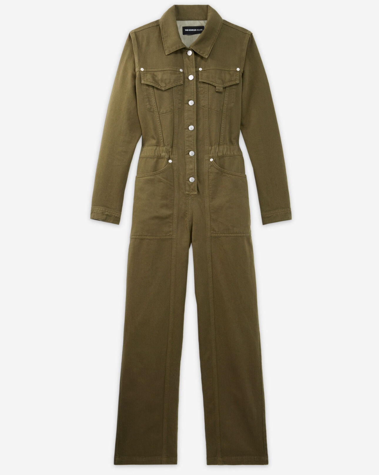 The Kooples FEMME KAKI combinaison kaki jean casual à poches