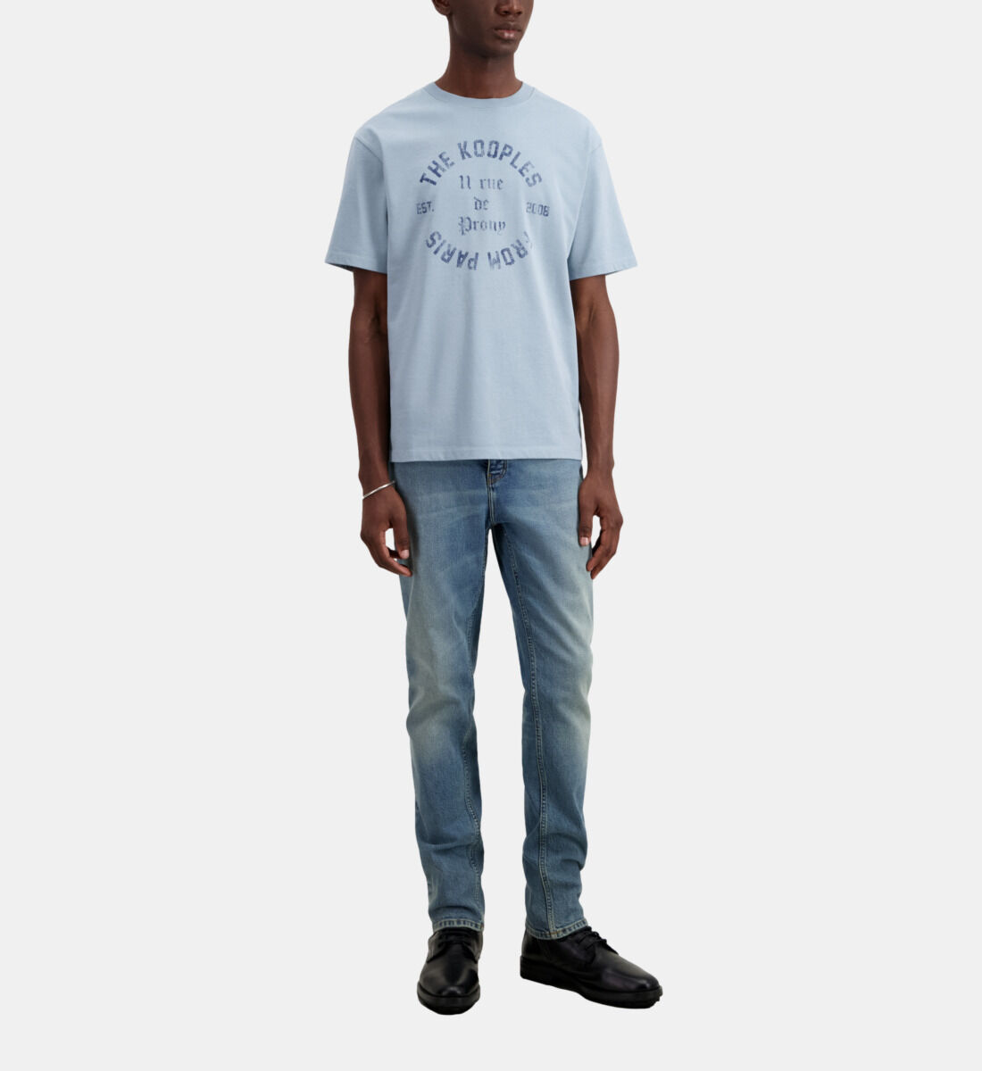 Tee shirt bleu clair homme sales