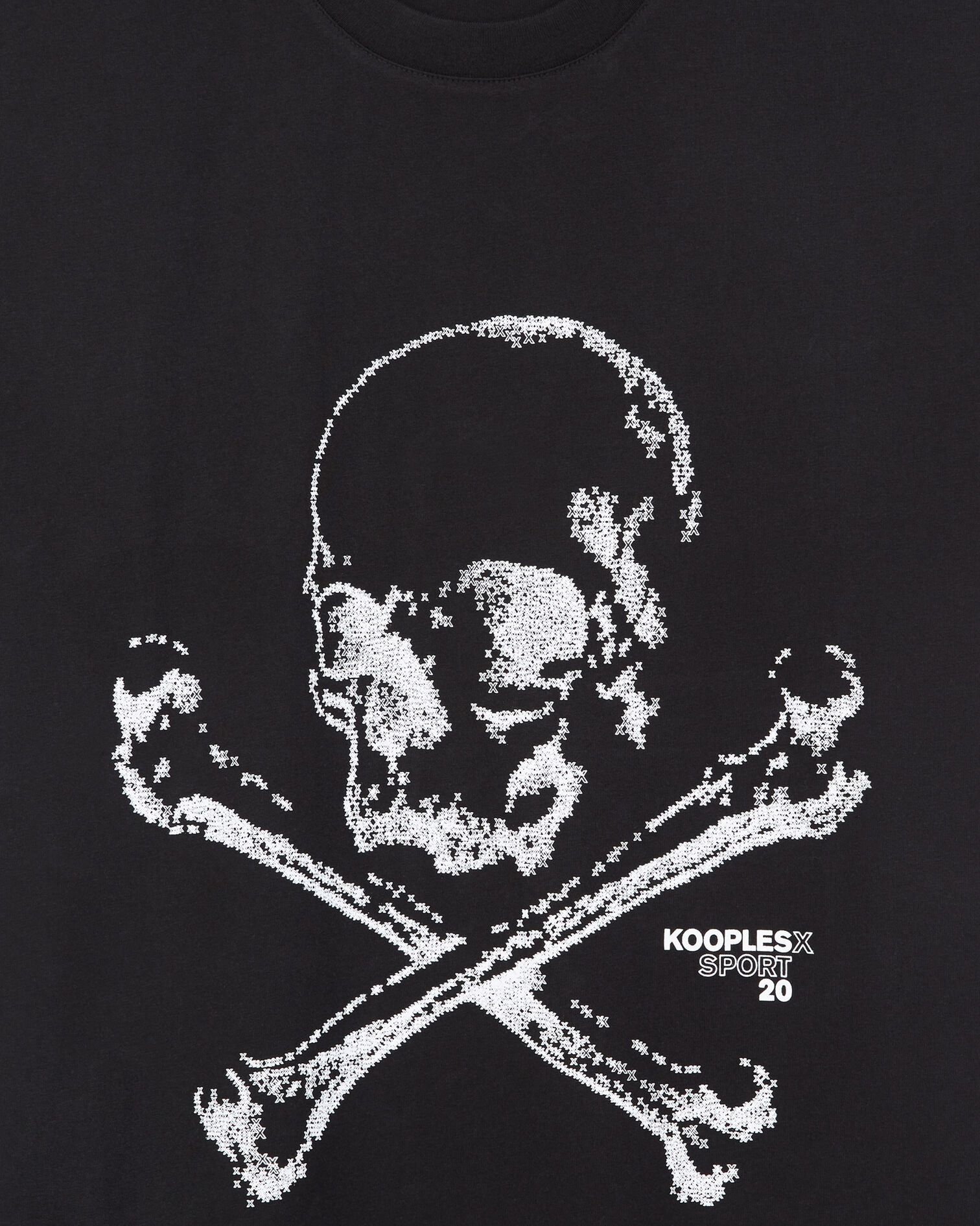 Camiseta con estampado de calavera, BLACK, hi-res image number null