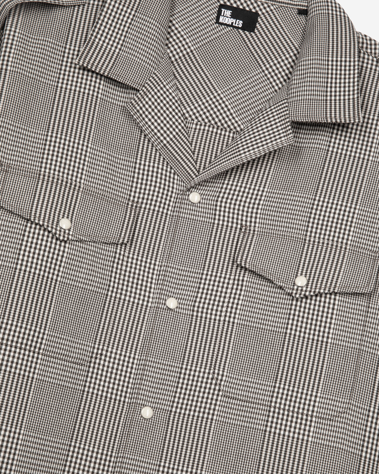 The Kooples HOMME BLACK WHITE chemise prince de galles noire et blanche