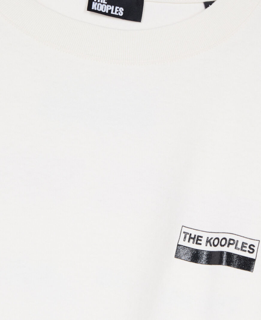The Kooples HOMME ECRU t-shirt oversize avec sérigraphie écru