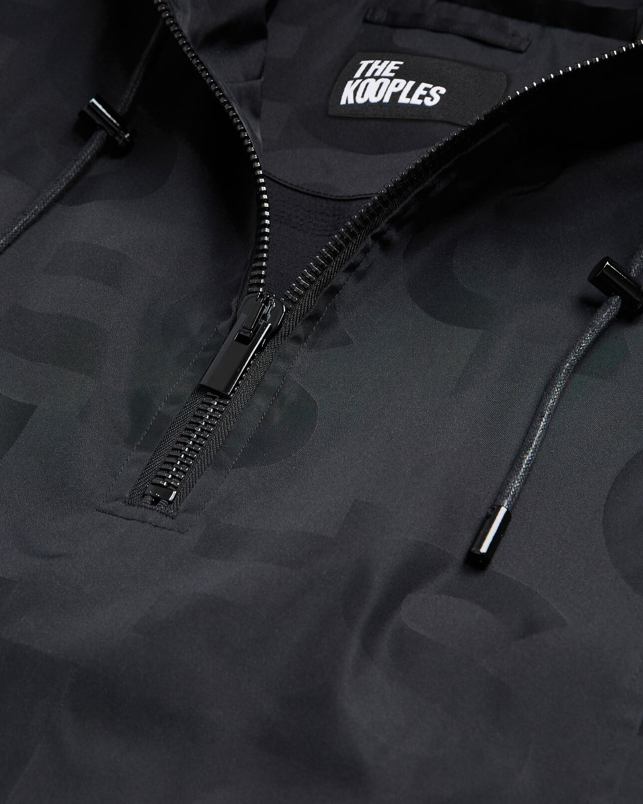 The Kooples MIXTE BLACK blouson logo the kooples noir