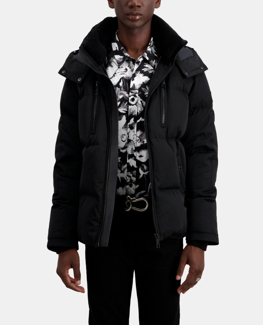 The Kooples HOMME BLACK doudoune noire à capuche