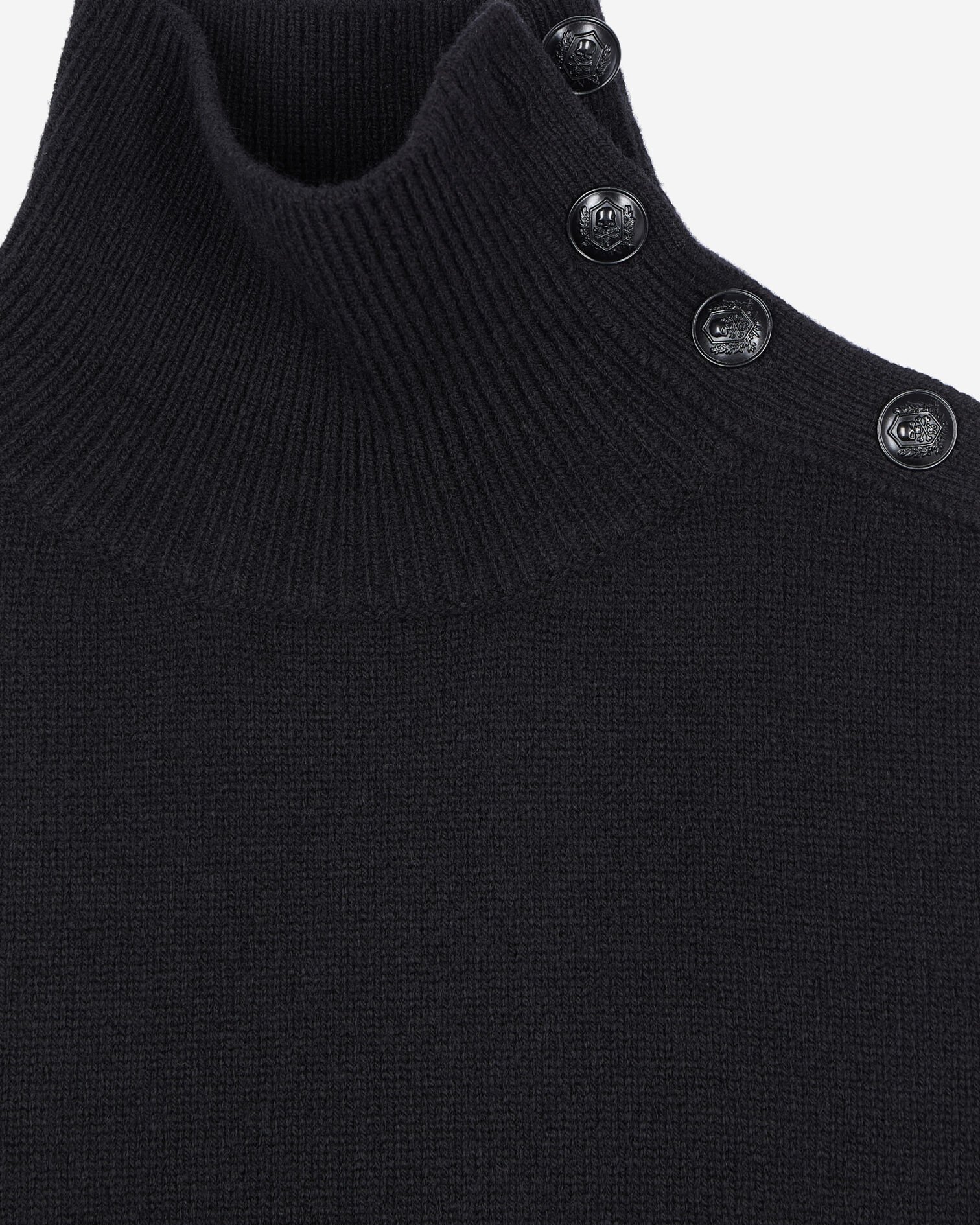 Black wool sweater, BLACK, hi-res image number null