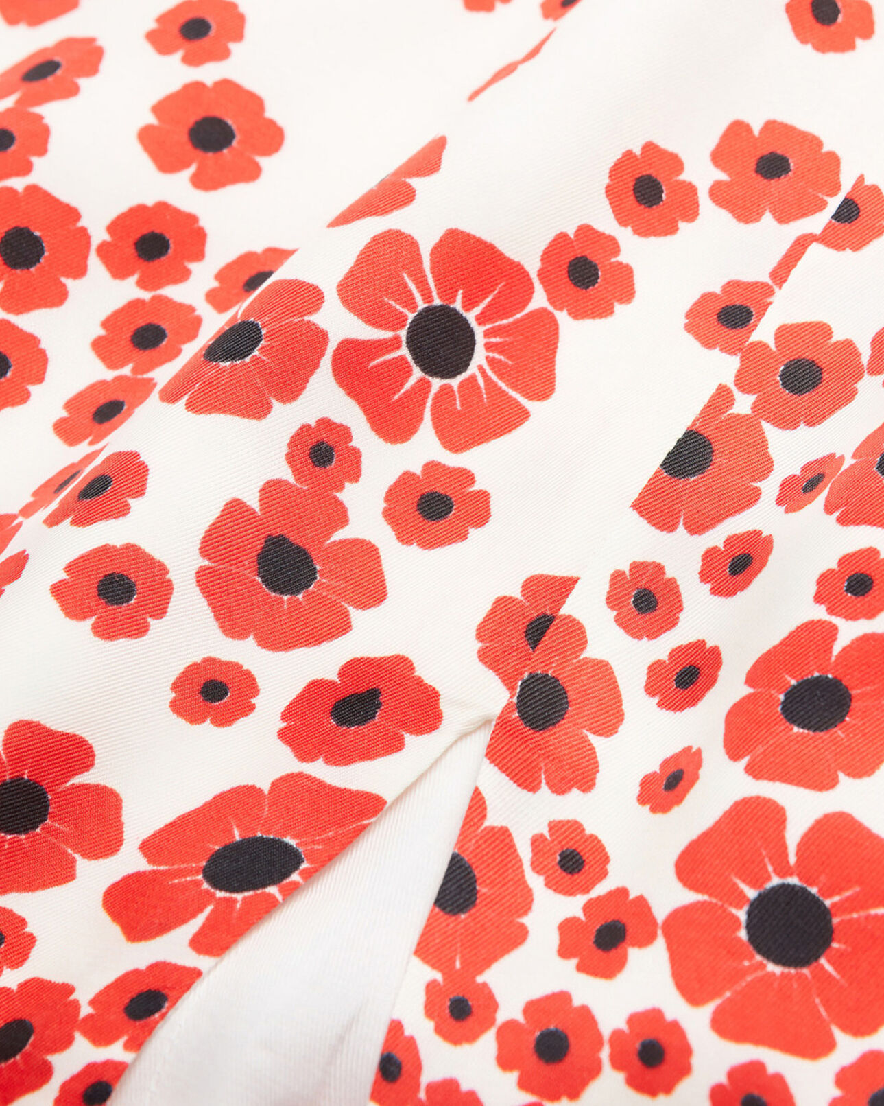 The Kooples WOMEN RED / WHITE short red floral skirt