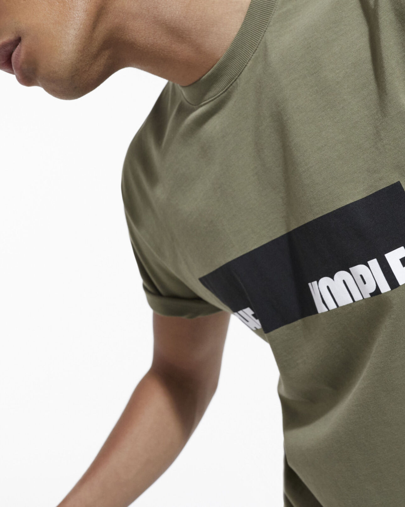 The Kooples MEN OLIVE NIGHT khaki t-shirt