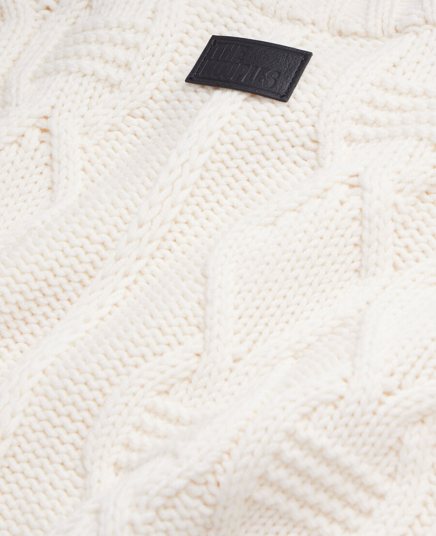 ecru cable wool sweater