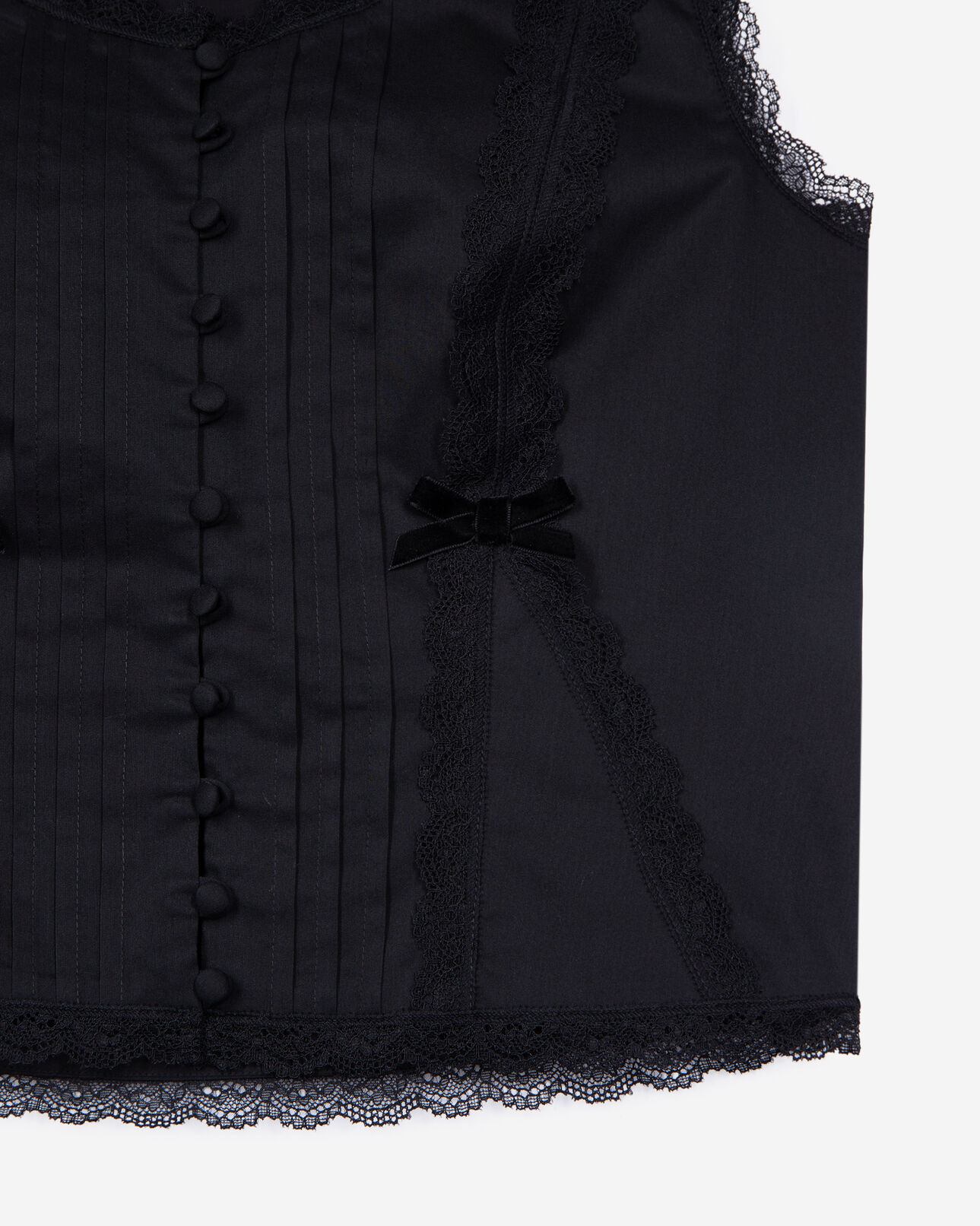The Kooples DAMEN BLACK top mit spitzendetails schwarz