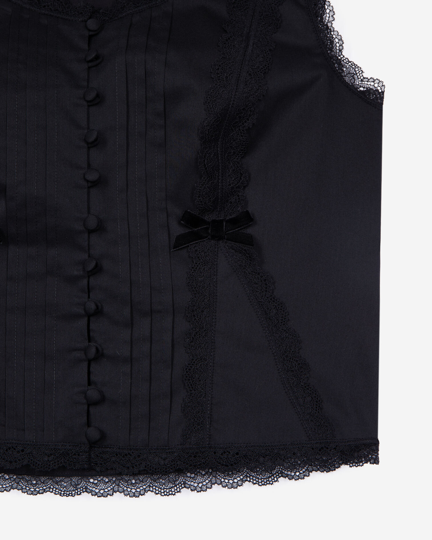 Top mit Spitzendetails schwarz, BLACK, hi-res image number null
