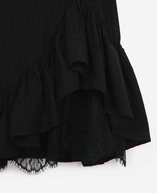 The Kooples FEMME BLACK robe courte avec dentelle noire