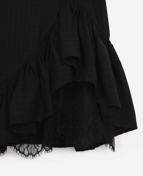 The Kooples F BLACK short dress with black lace