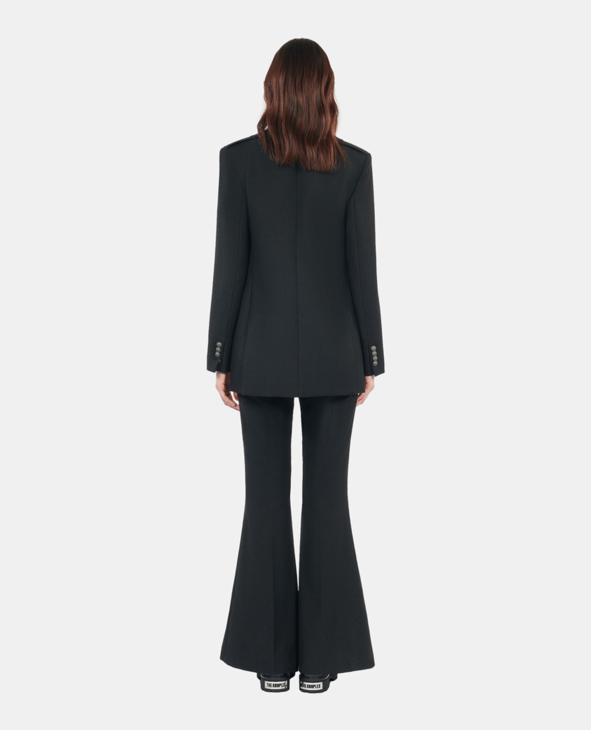 Black wool blend suit jacket, BLACK, hi-res image number null