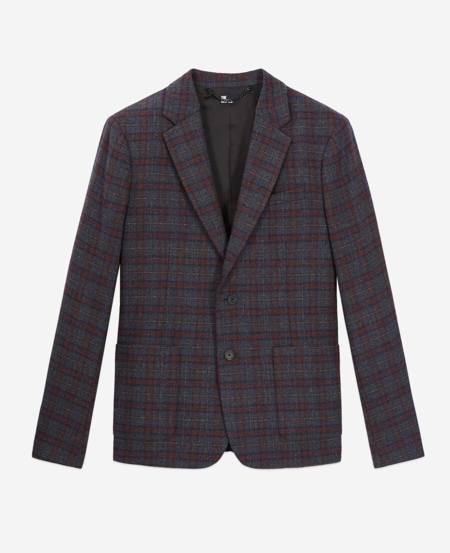 The Kooples H CARREAUX checkered wool jacket