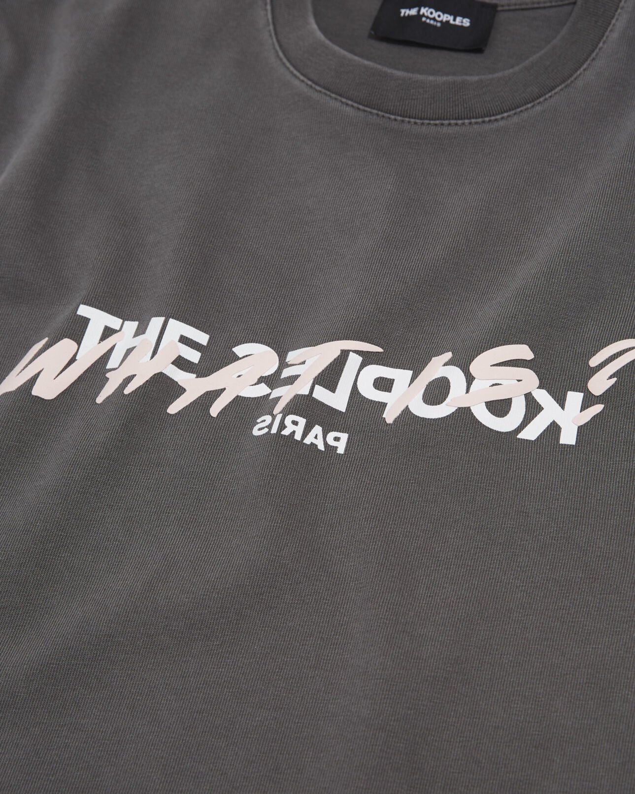 The Kooples HOMME GREY t-shirt gris clair imprimé what is