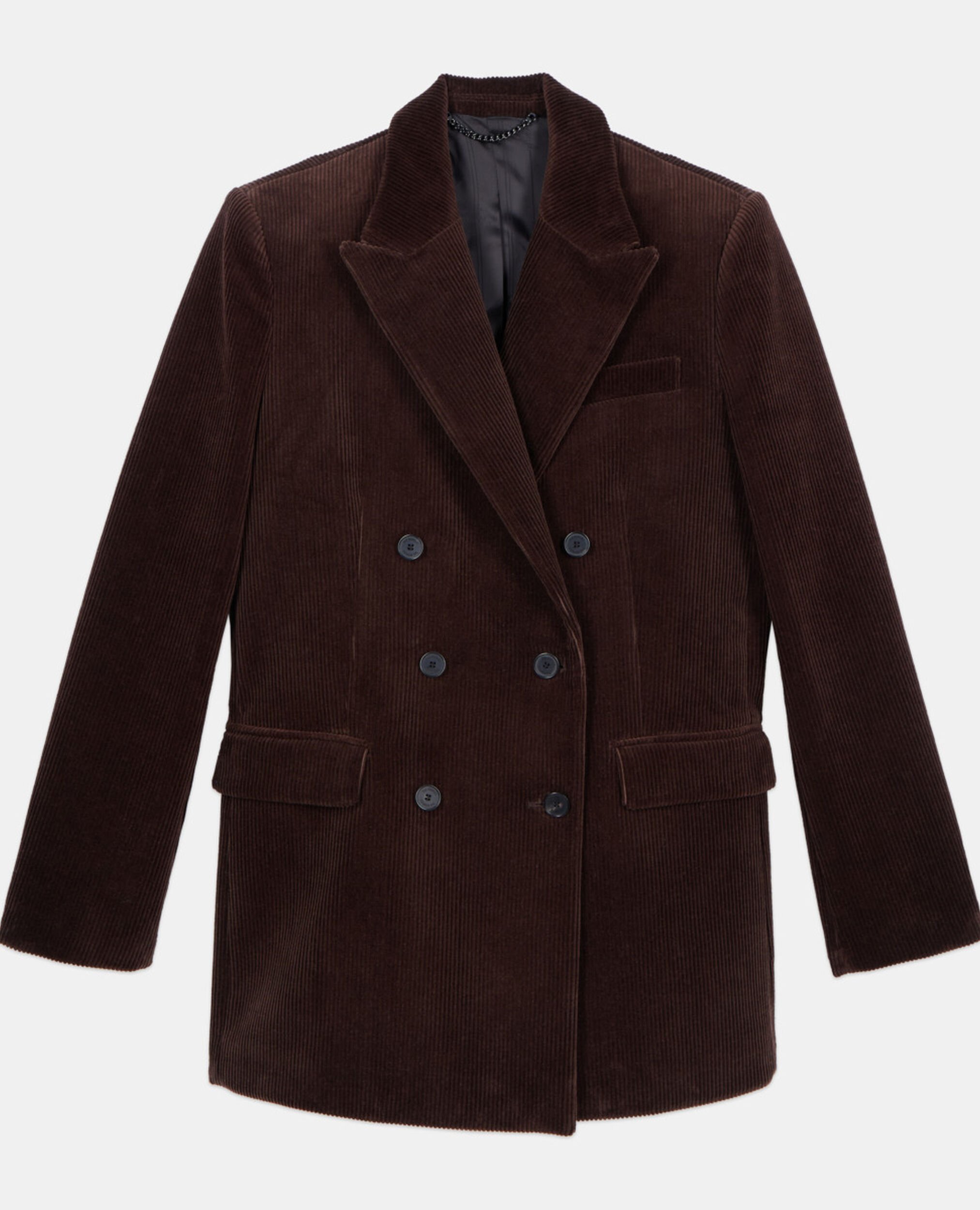 Braune Anzugjacke aus Cordsamt, BROWN, hi-res image number null