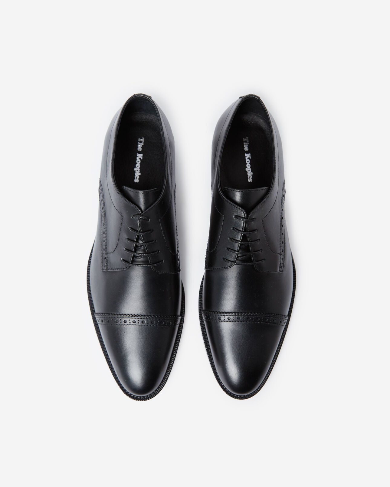 The Kooples HOMME BLACK chaussures noires cuir lacées costume