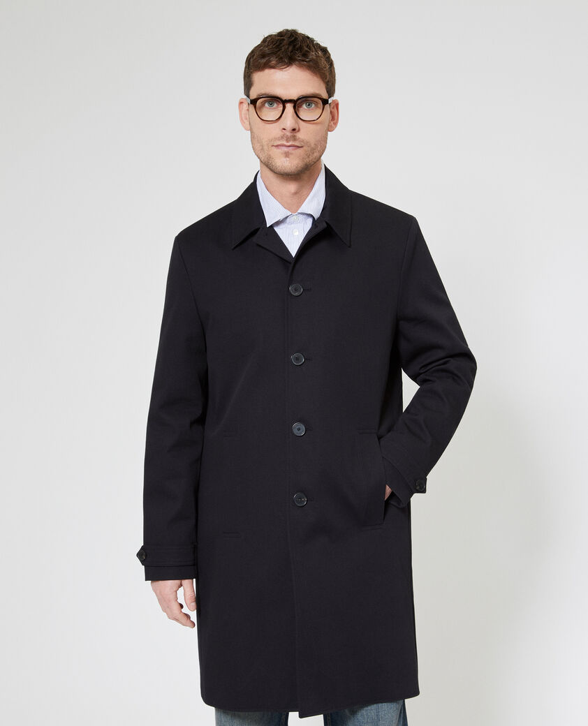 The Kooples HERREN BLACK einreihiger trenchcoat schwarz