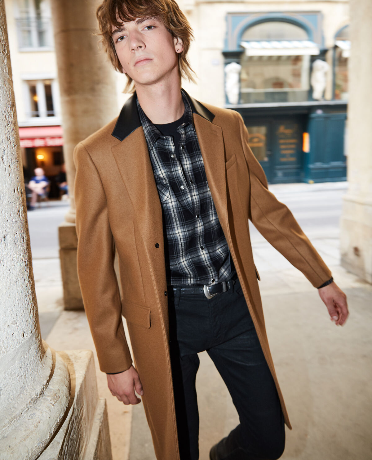 Wool and new arrivals leather coat