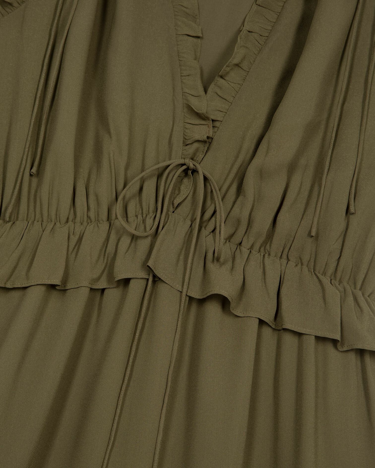 Robe courte avec volants kaki, KAKI, hi-res image number null