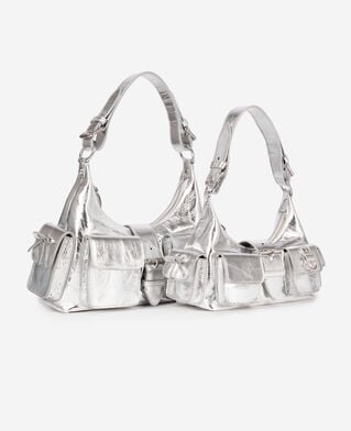 The Kooples MUJER SILVER bolso amelia de piel plateada