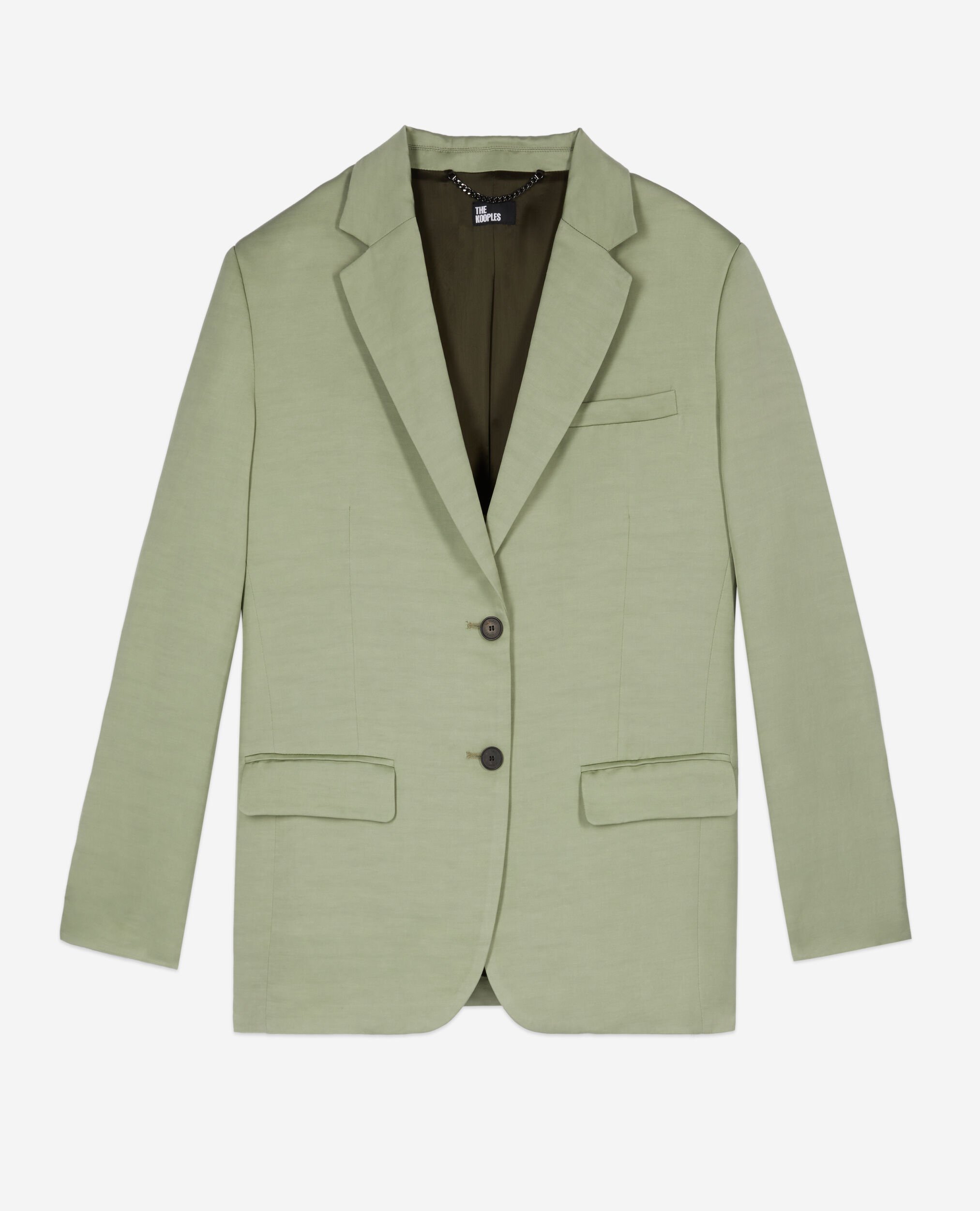 Light green linen suit jacket| The Kooples